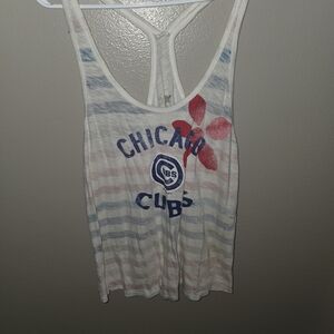 Chicago Cubs Striped Tank Top